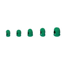 Ditali Läufer - diametro 1,9 cm - caucciù - verde - Lebez - conf. 10 pezzi Ditali Läufer - diametro 1,9 cm - caucciù - verde - Lebez - conf. 10 pezzi