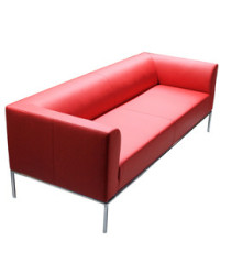 Divanetto Diwa DW2 - 2 posti - con braccioli inclusi - rosso - Unisit Divanetto Diwa DW2 - 2 posti - con braccioli inclusi - rosso - Unisit