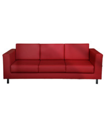 Divanetto Erica EK3 - 3 posti - con braccioli inclusi - rosso - Unisit Divanetto Erica EK3 - 3 posti - con braccioli inclusi - rosso - Unisit
