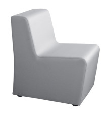 Divanetto Linea X1P - 1 posto - pelle - grigio chiaro - Unisit Divanetto Linea X1P - 1 posto - pelle - grigio chiaro - Unisit