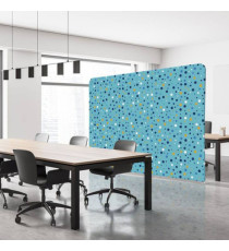 Divisorio in tessuto Wall Decor - 200 x H 150 cm - azzurro/bolle - Studio T Divisorio in tessuto Wall Decor - 200 x H 150 cm - azzurro/bolle - Studio T
