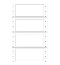 Etichette adesive a modulo continuo TT951 - in carta - corsia singola - permanenti - 140 x 60 mm - 4 et/fg - 100 fogli -