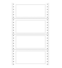Etichette adesive a modulo continuo TT951 - in carta - corsia singola - permanenti - 140 x 60 mm - 4 et/fg - 100 fogli -