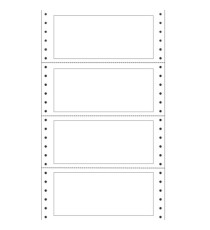 Etichette adesive a modulo continuo TT951 - in carta - corsia singola - permanenti - 140 x 60 mm - 4 et/fg - 100 fogli -