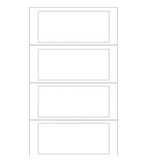 Etichette adesive a modulo continuo TT951-2 - in carta - corsia singola - permanenti - 140 x 60 mm - 4 et/fg - 100 fogli