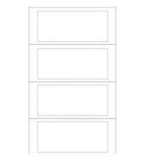 Etichette adesive a modulo continuo TT951-2 - in carta - corsia singola - permanenti - 140 x 60 mm - 4 et/fg - 100 fogli