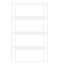 Etichette adesive a modulo continuo TT951-2 - in carta - corsia singola - permanenti - 140 x 60 mm - 4 et/fg - 100 fogli