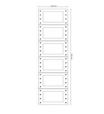 Etichette adesive a modulo continuo TT956 - in carta - corsia singola - permanenti - 64 x 34 mm - 6 et/fg - 200 fogli -