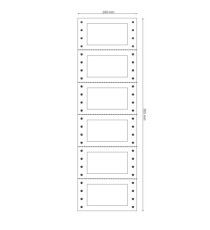 Etichette adesive a modulo continuo TT956 - in carta - corsia singola - permanenti - 64 x 34 mm - 6 et/fg - 200 fogli -