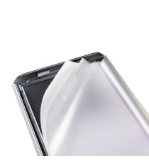 Espositore con cornice a scatto - alluminio - da pavimento - A4 - Durable Espositore con cornice a scatto - alluminio - da pavimento - A4 - Durable