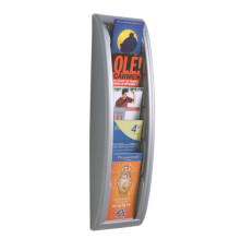 Espositore da parete Quick Fit System - 5 tasche A5 - grigio - Paperflow Espositore da parete Quick Fit System - 5 tasche A5 - grigio - Paperflow
