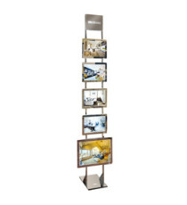 Espositore da pavimento Freestanding LEDMAG - 1 cornice A3 + 4 cornici A4 (magnetiche, retroilluminate a LED) - altezza Espositore da pavimento Freestanding LEDMAG - 1 cornice A3 + 4 cornici A4 (magnetiche, retroilluminate a LED) - altezza