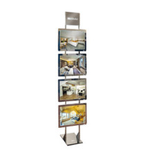 Espositore da pavimento Freestanding LEDMAG - 4 cornici magnetiche A3 retroilluminate a LED - altezza 200 cm - Tecnostyl Espositore da pavimento Freestanding LEDMAG - 4 cornici magnetiche A3 retroilluminate a LED - altezza 200 cm - Tecnostyl