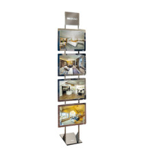 Espositore da pavimento Freestanding LEDMAG - 4 cornici magnetiche A3 retroilluminate a LED - altezza 200 cm - Tecnostyl Espositore da pavimento Freestanding LEDMAG - 4 cornici magnetiche A3 retroilluminate a LED - altezza 200 cm - Tecnostyl