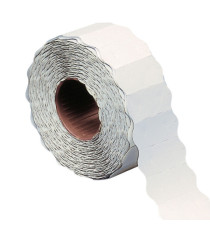 Etichetta a onda - permanente - 26x12 mm - bianco - Markin - rotolo da 1500 etichette Etichetta a onda - permanente - 26x12 mm - bianco - Markin - rotolo da 1500 etichette