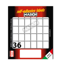 Etichette adesive - in carta - permanenti - 22 x 17 mm - 36 et/fg - 10 fogli - bianco - Markin