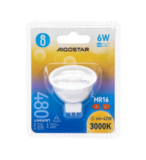 Faretto led MR16 Cob 6W 480 lumen - 3000K luce calda MISURA D50xH48mm equivalenza incandescenza 42W Faretto led MR16 Cob 6W 480 lumen - 3000K luce calda MISURA D50xH48mm equivalenza incandescenza 42W