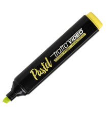 Evidenziatore Tratto Video pastel  - punta a scalpello - tratto da 1,0mm-5,0mm - giallo limone - Tratto Evidenziatore Tratto Video pastel  - punta a scalpello - tratto da 1,0mm-5,0mm - giallo limone - Tratto