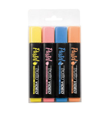 Evidenziatore Video Pastel - punta a scalpello - tratto da 1 - 5 mm - colori assortiti - Tratto - astuccio 4 pezzi Evidenziatore Video Pastel - punta a scalpello - tratto da 1 - 5 mm - colori assortiti - Tratto - astuccio 4 pezzi