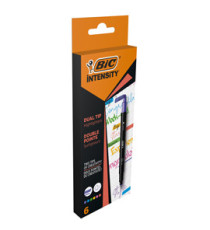 Evidenziatori dual tip Intensity - colori assortiti - Bic - conf. 6 pezzi Evidenziatori dual tip Intensity - colori assortiti - Bic - conf. 6 pezzi