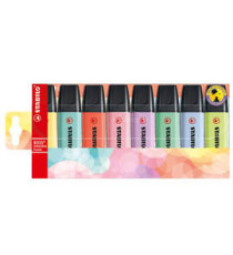Evidenziatori Stabilo Boss Pastel - punta a scalpello - colori assortiti - Stabilo -  astuccio 8 pezzi