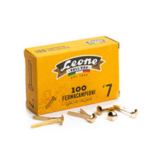 Fermacampioni ottonati - n. 7 - 3,1 cm - Leone - conf. 100 pezzi Fermacampioni ottonati - n. 7 - 3,1 cm - Leone - conf. 100 pezzi