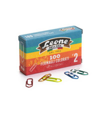 Fermagli metallizzati - n. 2 - 2,6 cm - colori assortiti - Leone - conf. 100 pezzi Fermagli metallizzati - n. 2 - 2,6 cm - colori assortiti - Leone - conf. 100 pezzi