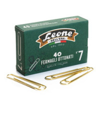 Fermagli ottonati supergiganti - n. 7 - 7,5 cm - oro - Leone - conf. 40 pezzi Fermagli ottonati supergiganti - n. 7 - 7,5 cm - oro - Leone - conf. 40 pezzi