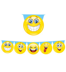Festone sagomato - emoticons - 6mt - Big Party Festone sagomato - emoticons - 6mt - Big Party