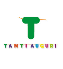 Festone Tanti Auguri - in cartoncino - 6 mt - Big Party Festone Tanti Auguri - in cartoncino - 6 mt - Big Party