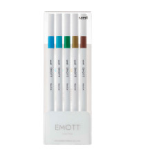 Fineliner Emott - tratto 0.4 mm - colori assortiti island - Uni Mitsubishi - conf. 5 pezzi Fineliner Emott - tratto 0.4 mm - colori assortiti island - Uni Mitsubishi - conf. 5 pezzi