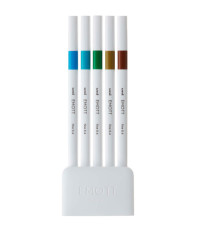 Fineliner Emott - tratto 0.4 mm - colori assortiti island - Uni Mitsubishi - conf. 5 pezzi Fineliner Emott - tratto 0.4 mm - colori assortiti island - Uni Mitsubishi - conf. 5 pezzi