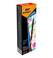 Fineliner Intensity  - punta 0,4mm - rosso - Bic - conf. 12 pezzi