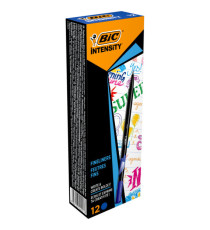 Fineliner Intensity  - punta 0,8mm - blu - Bic - conf. 12 pezzi