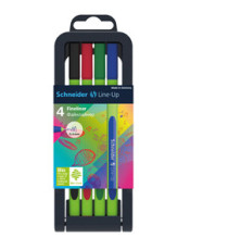 Fineliner Line-Up - punta 0,4mm - colori assortiti - Schneider - astuccio 4 colori Fineliner Line-Up - punta 0,4mm - colori assortiti - Schneider - astuccio 4 colori