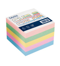 Foglietti Cubo - mix colori soft - 95 x 95mm - 80gr - 750 fogli - Favini Foglietti Cubo - mix colori soft - 95 x 95mm - 80gr - 750 fogli - Favini