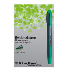 Evidenziatore a penna - punta scalpello - tratto da 1,0-4,0mm - verde - Starline Evidenziatore a penna - punta scalpello - tratto da 1,0-4,0mm - verde - Starline