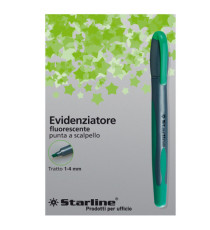 Evidenziatore a penna - punta scalpello - tratto da 1,0-4,0mm - verde - Starline Evidenziatore a penna - punta scalpello - tratto da 1,0-4,0mm - verde - Starline