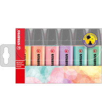 Evidenziatore Boss Original Pastel - tratto 2 - 5 mm - colori assortiti - Stabilo - astuccio 6 pezzi