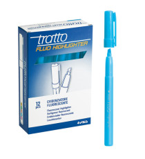 Evidenziatore fluo Highlighter - punta a scalpello  - azzurro - Tratto - conf. 12 pezzi Evidenziatore fluo Highlighter - punta a scalpello  - azzurro - Tratto - conf. 12 pezzi