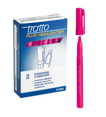 Evidenziatore fluo Highlighter - punta a scalpello  - rosa - Tratto - conf. 12 pezzi Evidenziatore fluo Highlighter - punta a scalpello  - rosa - Tratto - conf. 12 pezzi