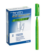 Evidenziatore fluo Highlighter - punta a scalpello  - verde - Tratto - conf. 12 pezzi Evidenziatore fluo Highlighter - punta a scalpello  - verde - Tratto - conf. 12 pezzi