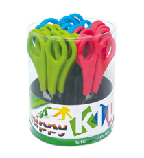 Forbice Snippy - centimetrata - punta tonda - 13,5 cm - lama acciaio inox - colori assortiti - Lebez - conf. 24 pezzi