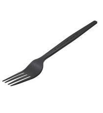Forchetta monouso in CPLA - 16 cm - nero - Leone - conf. 50 pezzi Forchetta monouso in CPLA - 16 cm - nero - Leone - conf. 50 pezzi