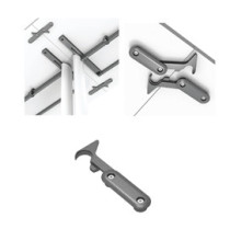 Ganci di collegamento per tavoli Taxi - nero - kit 4 pezzi