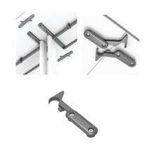 Ganci di collegamento per tavoli Taxi - nero - kit 4 pezzi