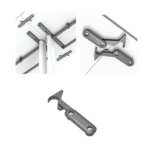 Ganci di collegamento per tavoli Taxi - nero - kit 4 pezzi