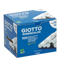 Gessetti Robercolor - lunghezza 80mm con diametro 10mm - bianco - Giotto - Scatola 100 gessetti tondi