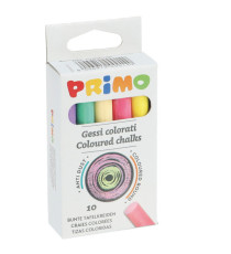 Gessetti tondi - ø 9x80 mm - colorati - Primo - Scatola 10 gessetti tondi Gessetti tondi - ø 9x80 mm - colorati - Primo - Scatola 10 gessetti tondi