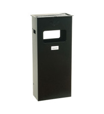 Gettacarte/posacenere da terra - da esterno - 30 x 70 x 15 cm - grigio scuro - Metalplus